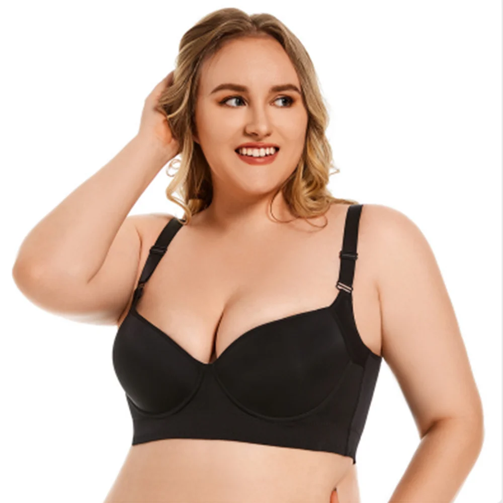 

Бесшовные бюстгальтеры для женщин, нижнее белье, бюстгальтер без косточек с эффектом пуш-ап, женское сексуальное женское белье больших размеров с высокой поддержкой для большого бюста