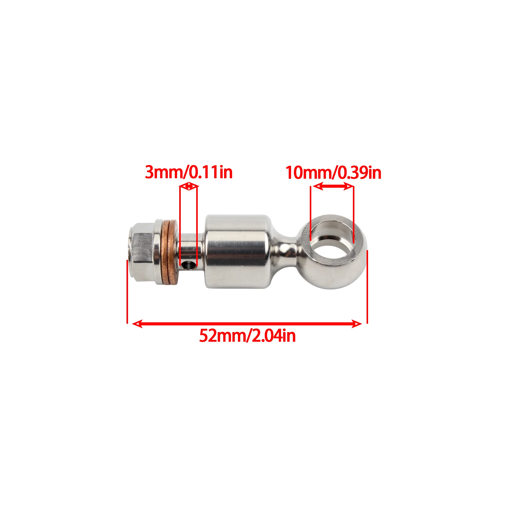 Motorcycle Universal Brake Hose Extension Adapter M10 CNC Stainless Steel For RCS Brake System Motorbike Modification Accessorie