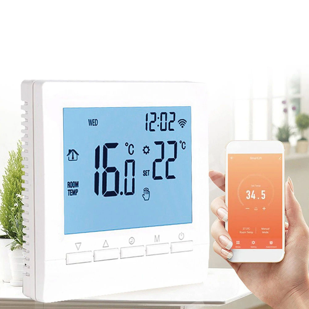 Termostato inteligente digital caldeira a gás termostato sala controlador de temperatura interior temoregulator lcd quarto aquecimento