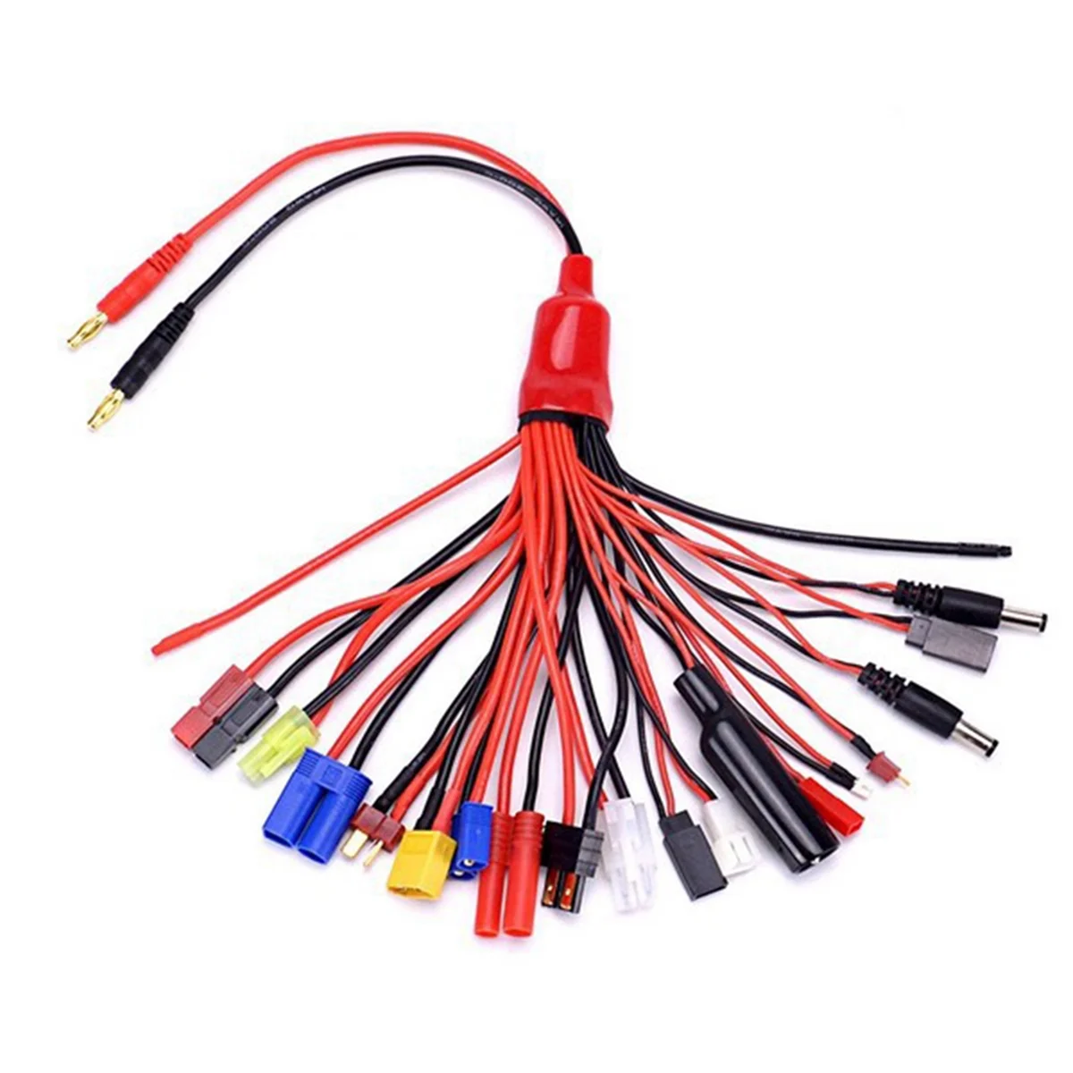 

Зарядный кабель-разветвитель для аккумуляторов Traxxas, JST, FUTABA, XT60, EC3, EC5, McpX, TAMIYA, 19 в 1