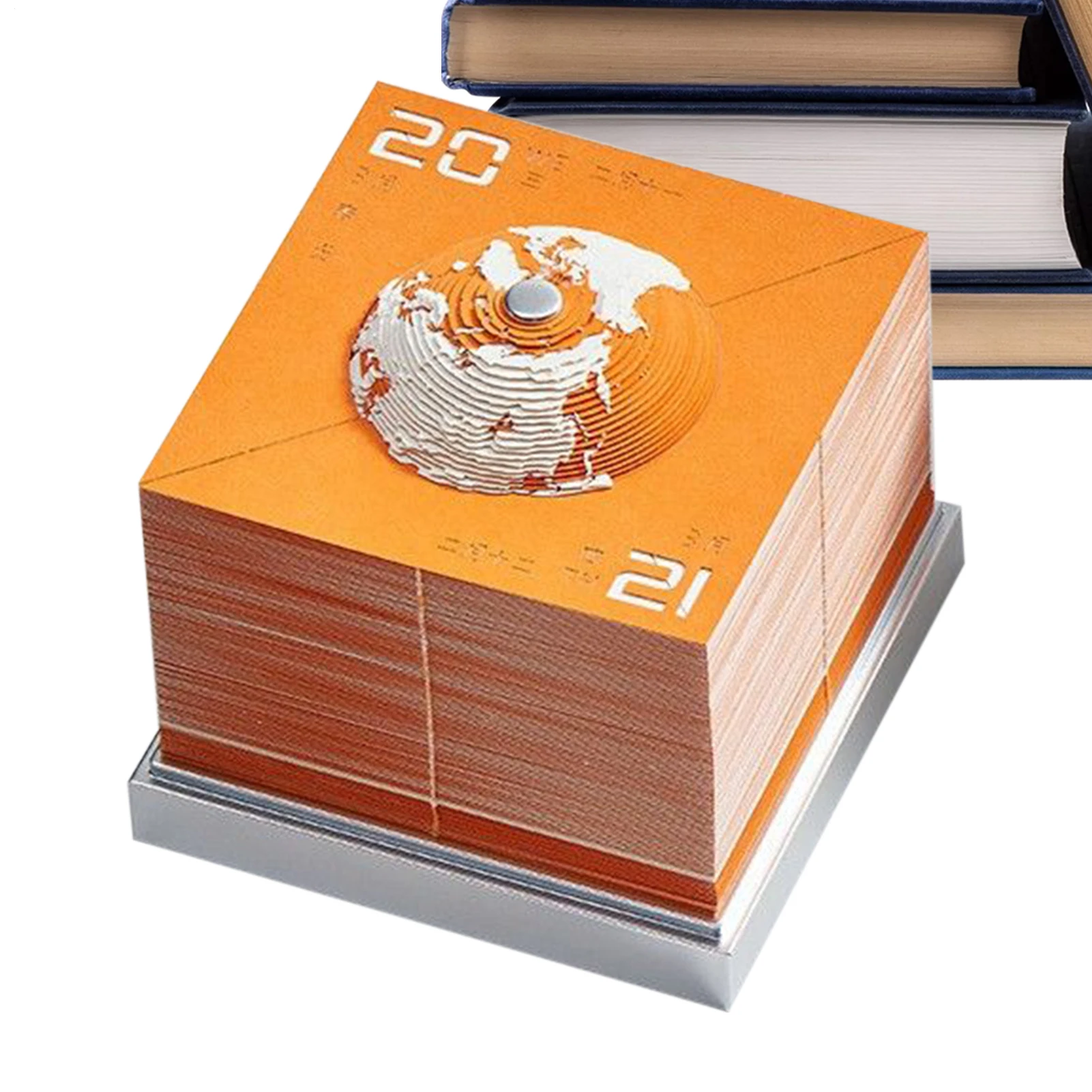 

3D Earth Calendar 2026 Earth Shape Table Decoration Paper Sculpture Art Calendar Ornament Panorama Globe Time Fragments Calendar