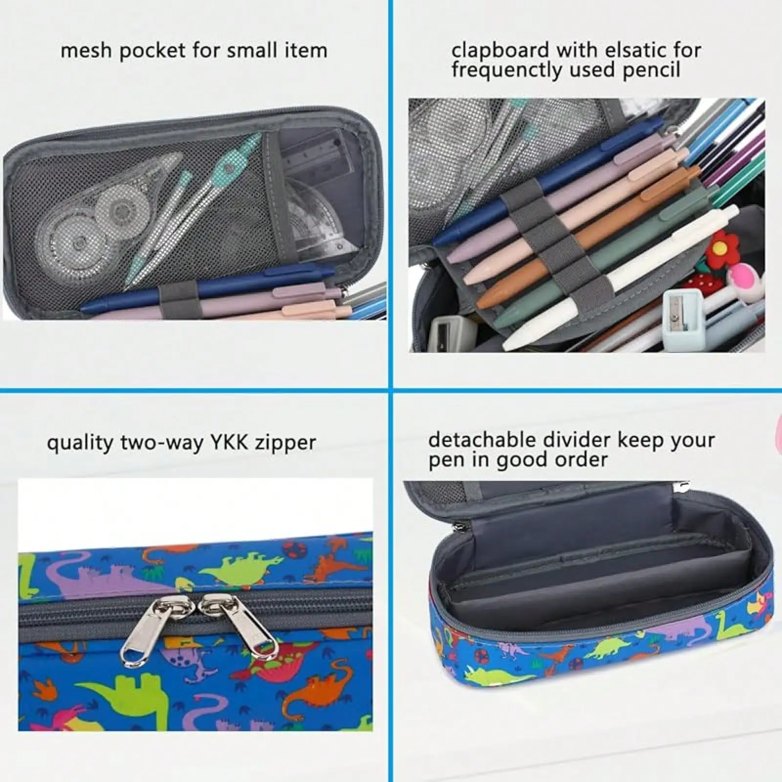Large Capacity Pencil Kids, Boys & Girls – Zippered Multi-Functional Pen Pouch, Soft & Portable Pencil Bag School, Teens,