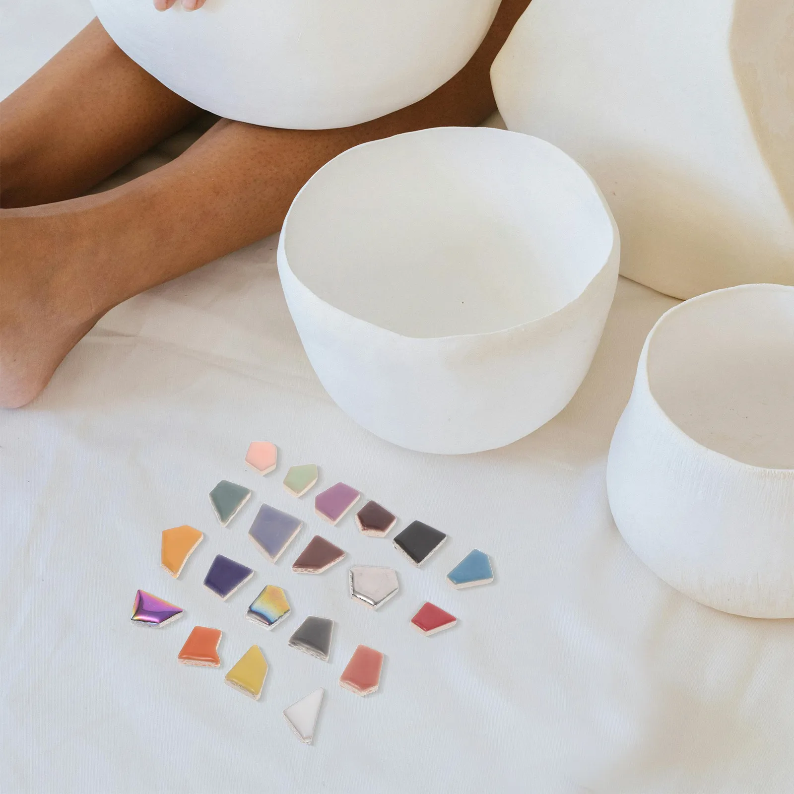 

Набор керамической мозаичной плитки неправильной формы для рукоделия, декора дома, фоторамок, цветочных горшков