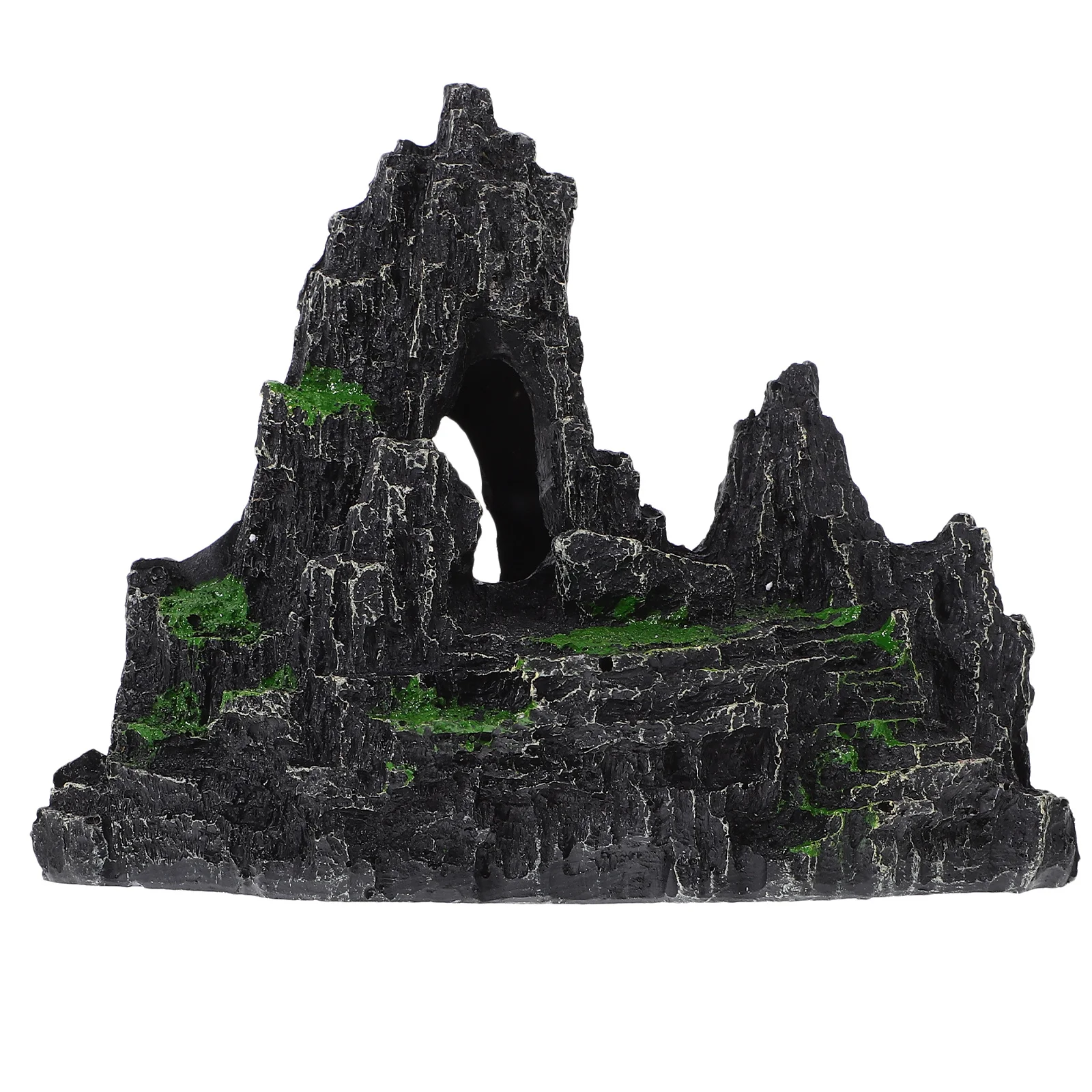 

Resin Ornamental Mountain Fish Tank Landscape Decoration Realistic Aquarium Rockery Decor Hideout Minnows Gift Choice