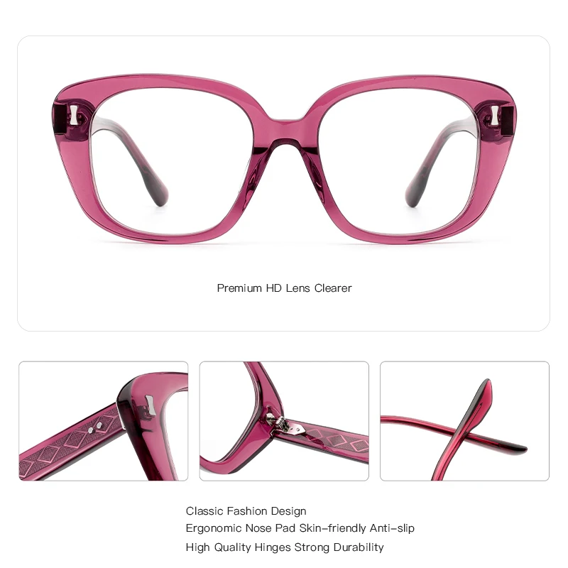 BLUEMOKY Acetate Butterfly Prescription Glasses for Women Photochromic Optical Eyeglasses Progressive/Myopia Eyewear
