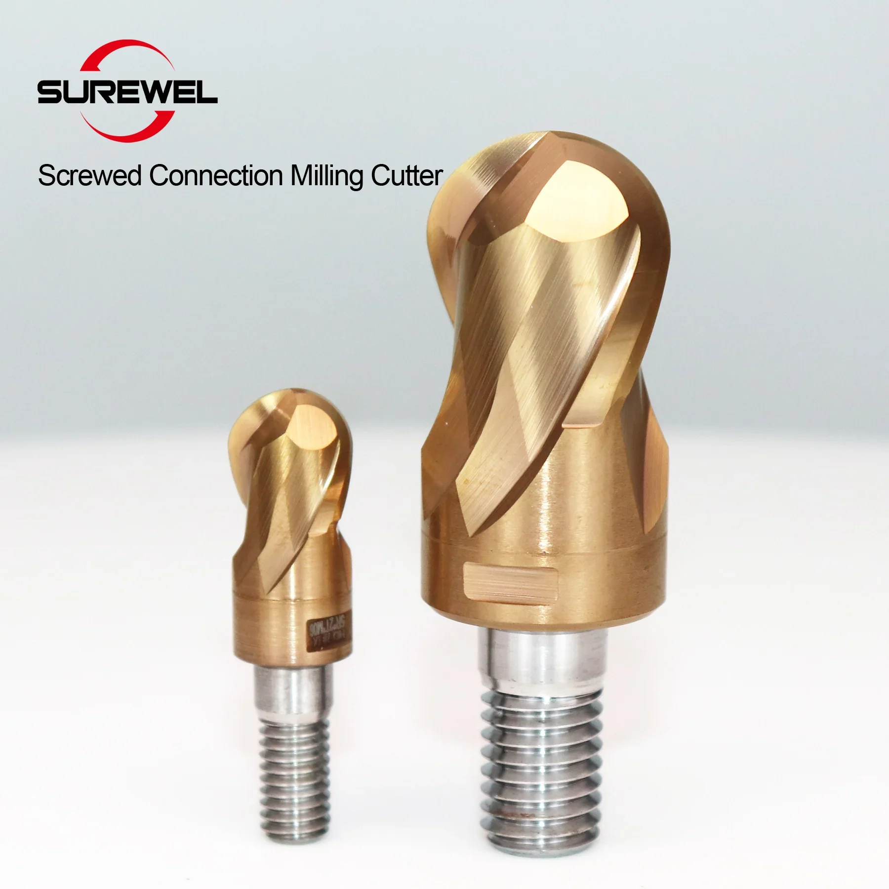 

CNC Modular Type Screwed Connection Milling Cutting Head R8 R10 Thread Round Nose Ball Milling Anti-vibration Split Flat Endmill
