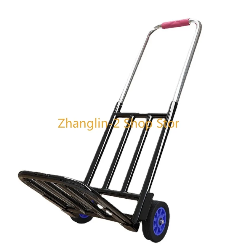 Trolley Folding Portable Handling Box Tractor-Trailer Loading Household Trolley Shopping Materials Small Pull Rod Car Rack