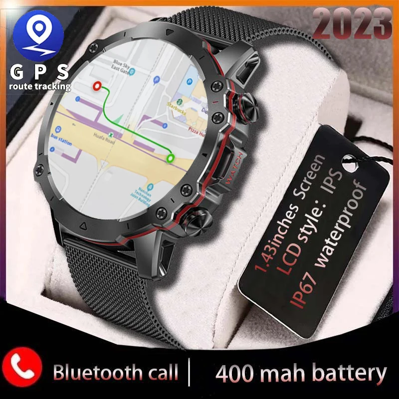 

2024 hello New GPS Sports Track Watch Mechanical Style Smart Watch Men's for Android Edition IOS AI Voice BT Call Smart Watch