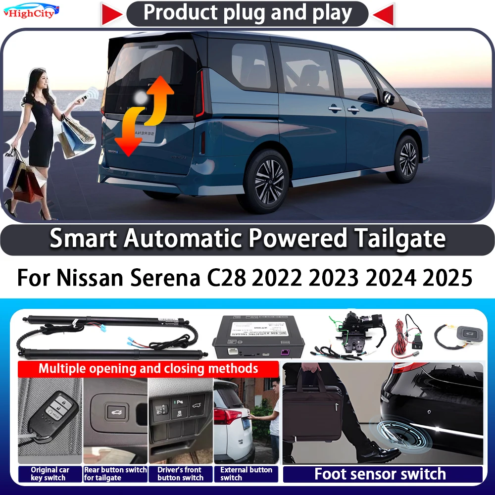 

For Nissan Serena C28 2022 2023 2024 2025 Smart Automatic Powered Tailgate Key Control Trunk Close Kit Electric Power Tailgate