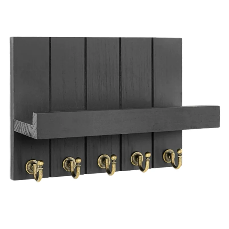 ABRS-Key Storage Hook Storage Hanger Home Entrance Storage Hooks Home Storage Racks Black