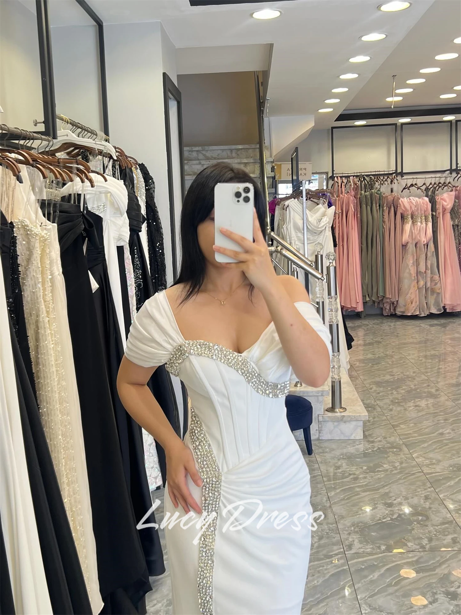 Lucy op maat gemaakte bruiloftsjurken cocktailjurk jurk voor speciale gelegenheden avondjurken 2025, zeemeermin galajurk voor dames