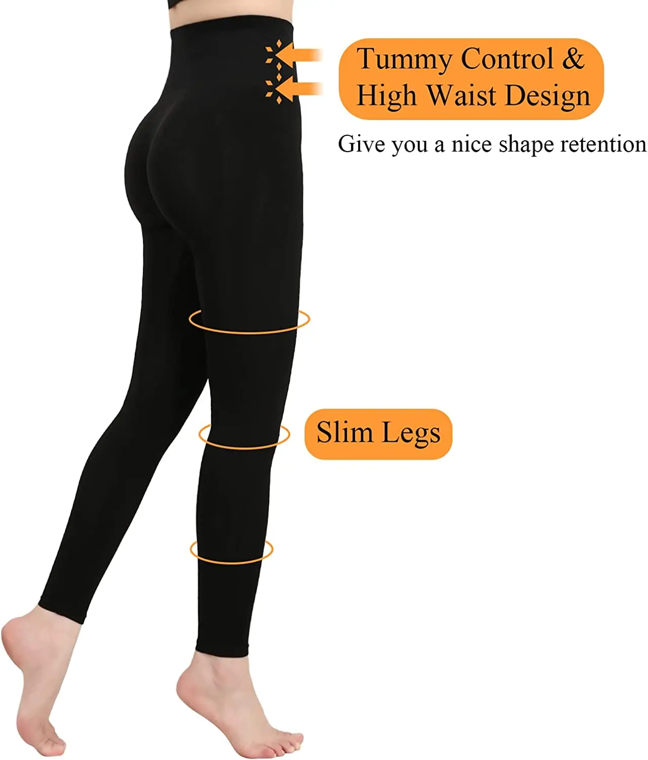 Leggings da donna a vita alta Shapewear Leggings a compressione gamba che dimagrisce Body Shapers mutandine per il controllo della pancia pantaloni della tuta della coscia