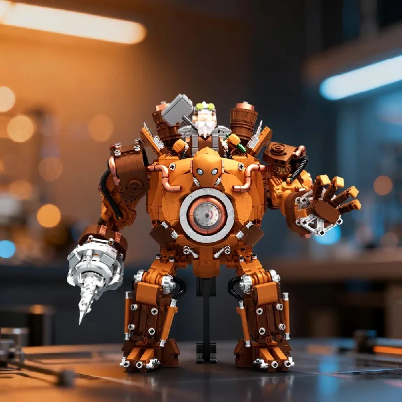 

Steam Battle Robot Mecha Building Blocks Game Assembly Model Display Anime Character Toy Decorations Adult Collect Gift 1777PCS