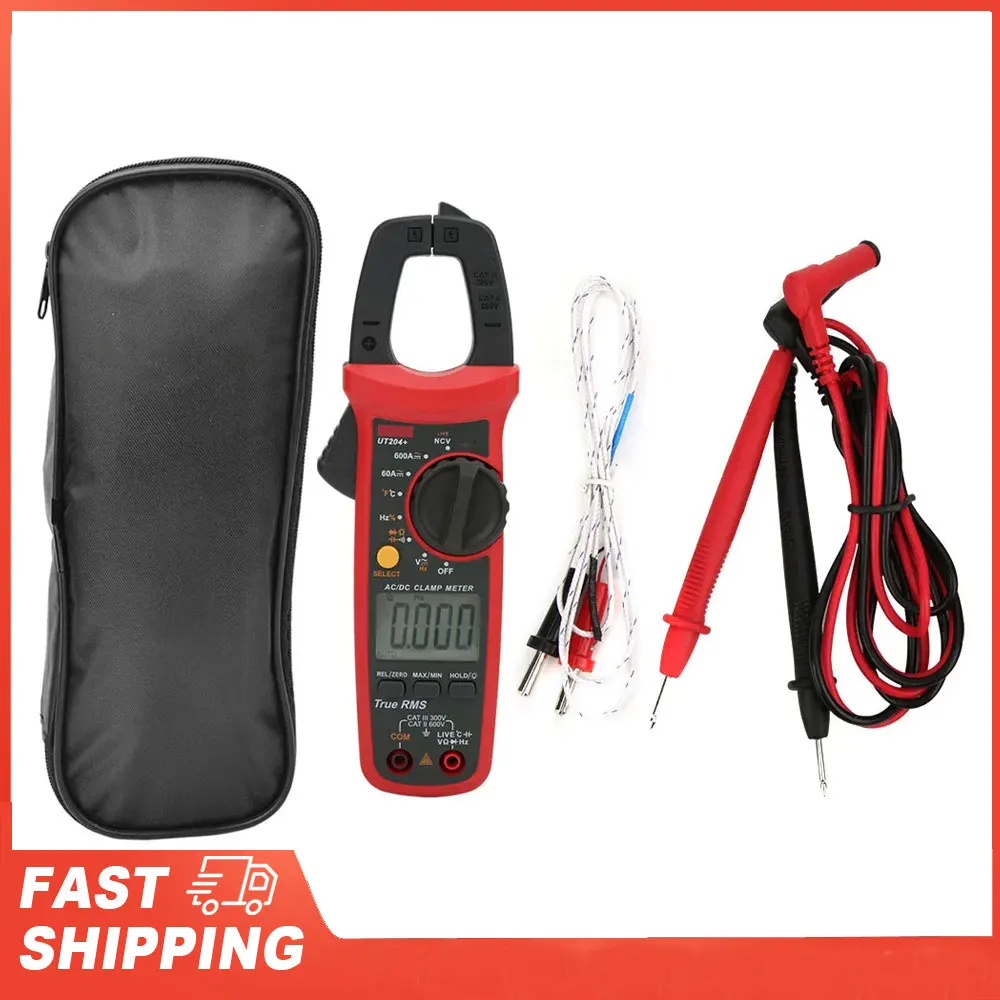 

Измерительные клещи-T UT204 + Ручные цифровые клещи с автоматическим диапазоном истинного среднеквадратичного значения переменного/напряжения, тока, сопротивления, емкости