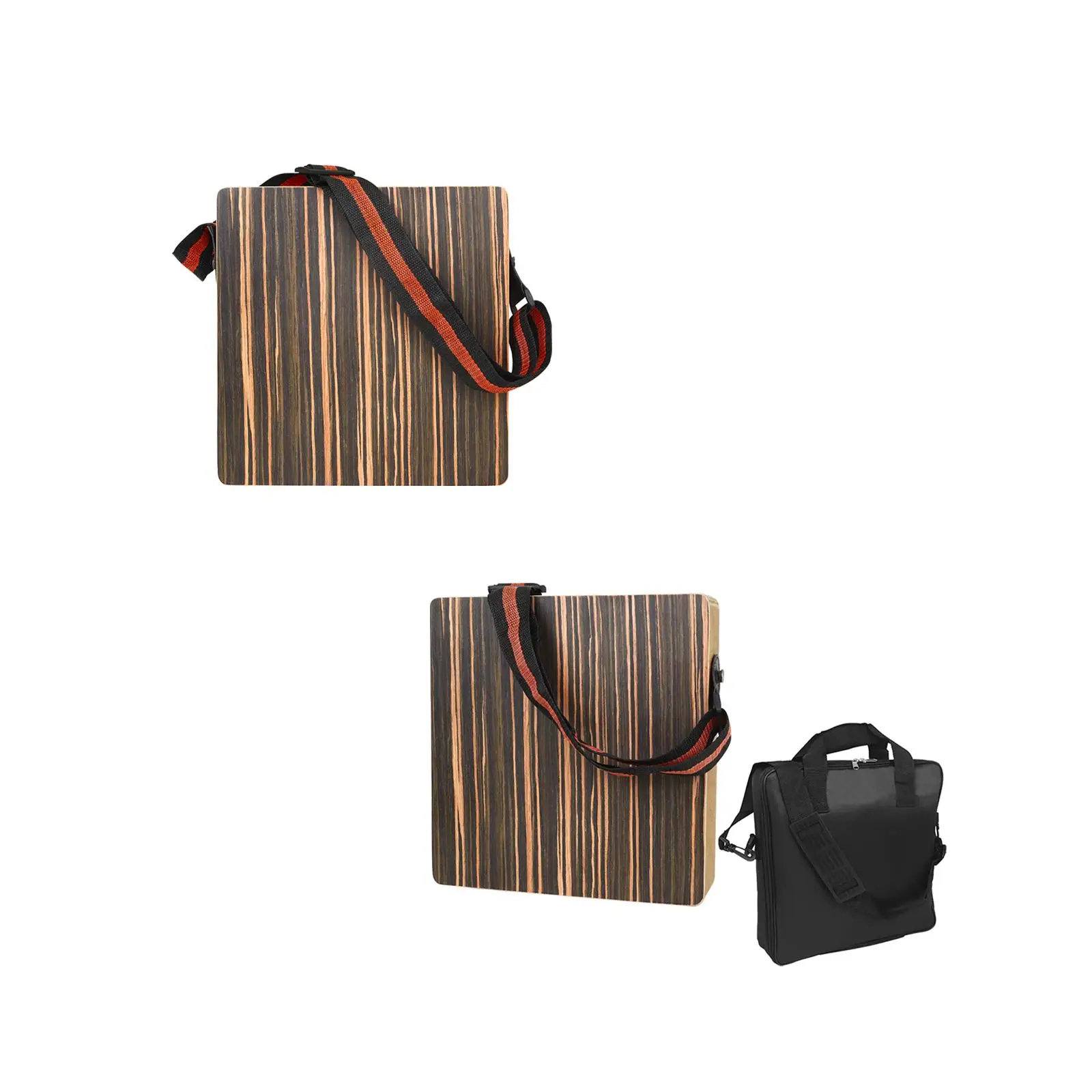 

Portable Cajon Drum Percussion Musical Instrument Wood with Adjustable Strap