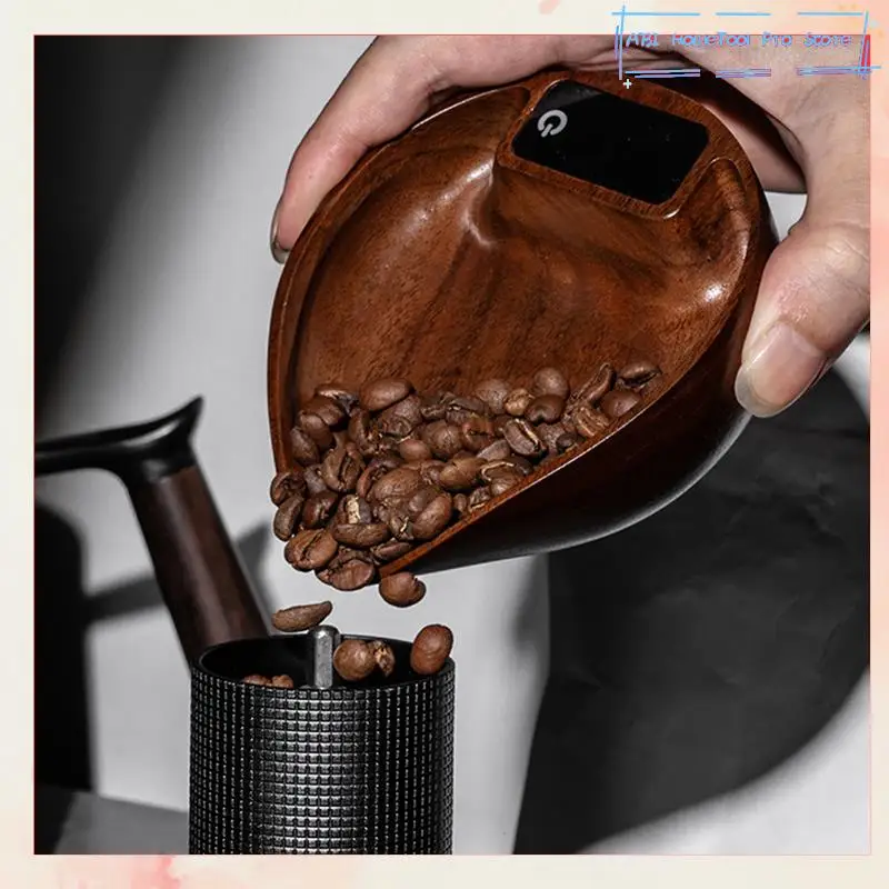 

Coffee Bean Weigher, Tea Leaf Scale, Walnut Hand Brewing Electronic Scale Coffee Bean Scale Accurate To 0.1G-A73I