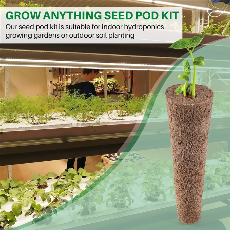 

Promotion! 50 Pack Grow Sponges, Seed Starter Pods Replacement Root , Refill Pods For Hydroponic Indoor Garden Growing System
