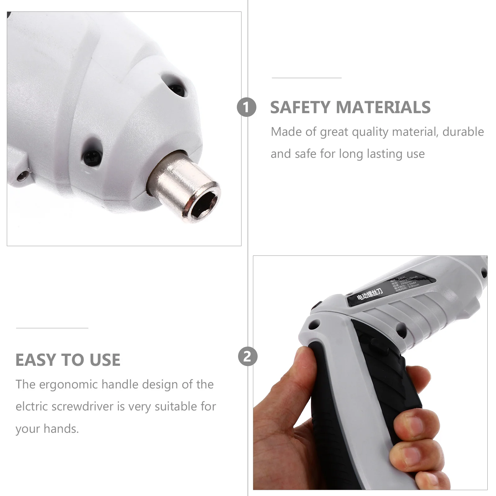 1Set Kit di cacciaviti elettrici Cacciavite domestico ricaricabile Mini trapano strumento ricaricabile USB per viti piccole di montaggio di mobili