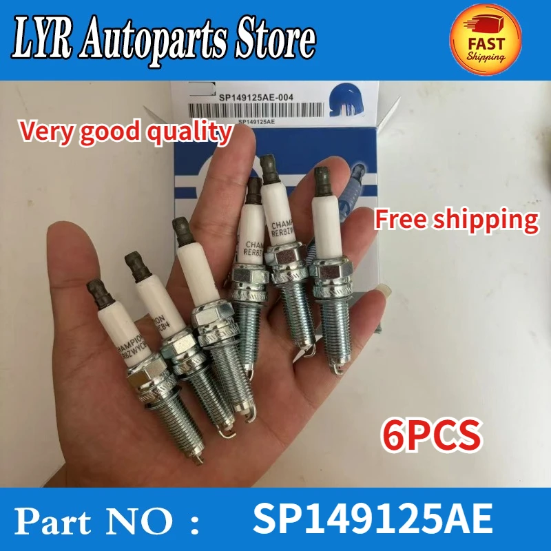 6pcs SP149125AE Iridium Spark Plug For Jeep Dodge Chrysler 3.6L Pentastar 2011 2012-2018 RER8ZWYCB4 SP149125AD