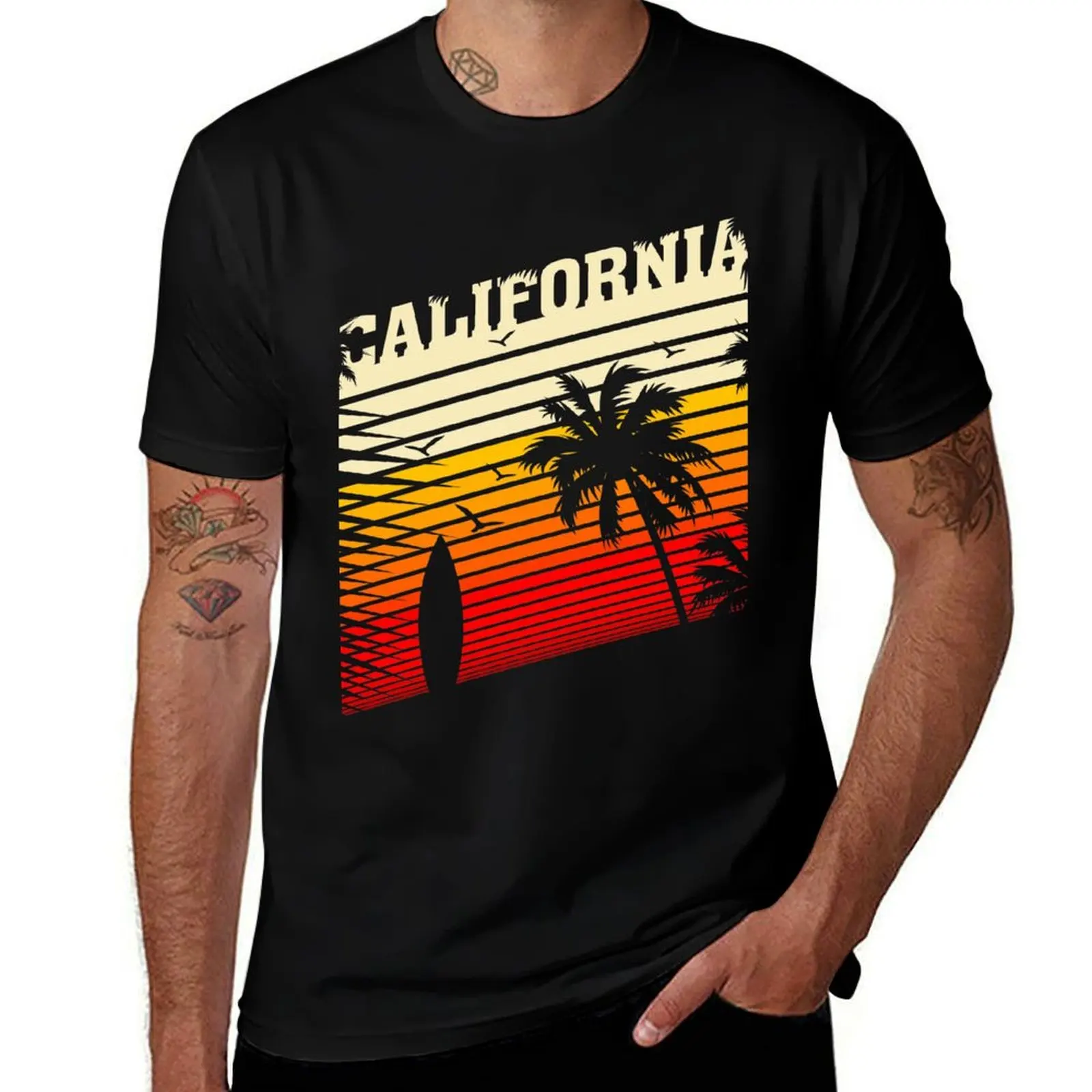 

CALIFORNIA SUNSET SURF BAY, BY SUBGIRL T-Shirt vintage anime shirt shirts graphic new edition funny t shirts for men