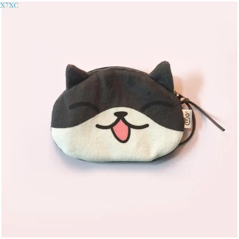 

X7XC Face Earphone Bag Small Wallet Coin Purse with Interesting Expression