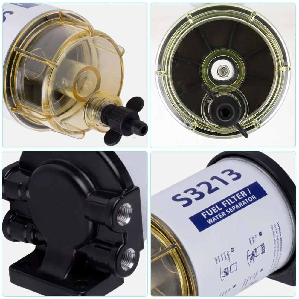 Moteur externe marin S3213 compatible avec le filtre de séparation d'eau, combinaison de filtre de moteur externe marin