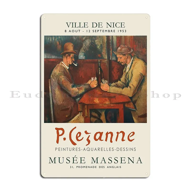 Paul Cezanne Exhibition Poster For Musee Massena In Nice 1953 Metal Sign Printed Design Wall Plaque Design Pub Tin Sign Poster