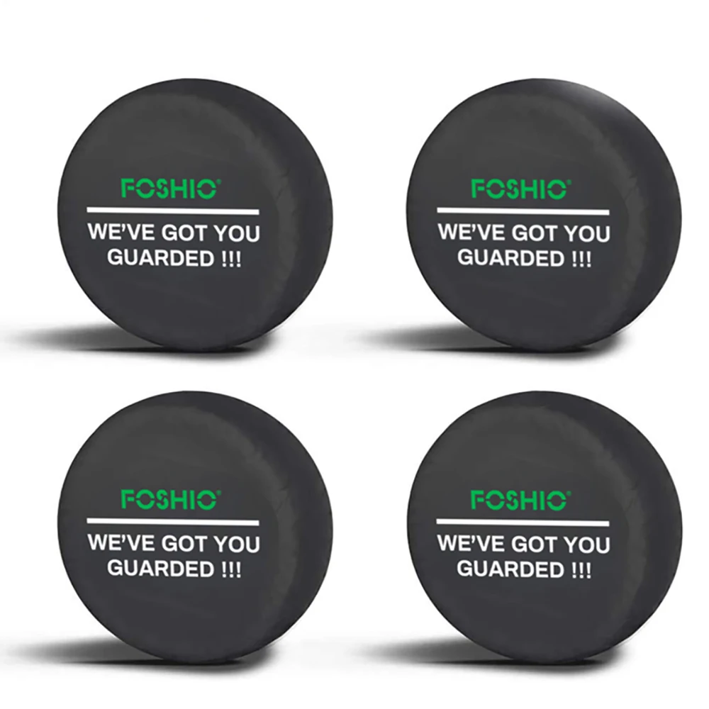 FOSHIO 2/4pcs Car Spare Tire Covers Bag SUV Truck Tyre Vehicle Wheel Black Protector Dustproof Storage Accessories 29''~31.5''