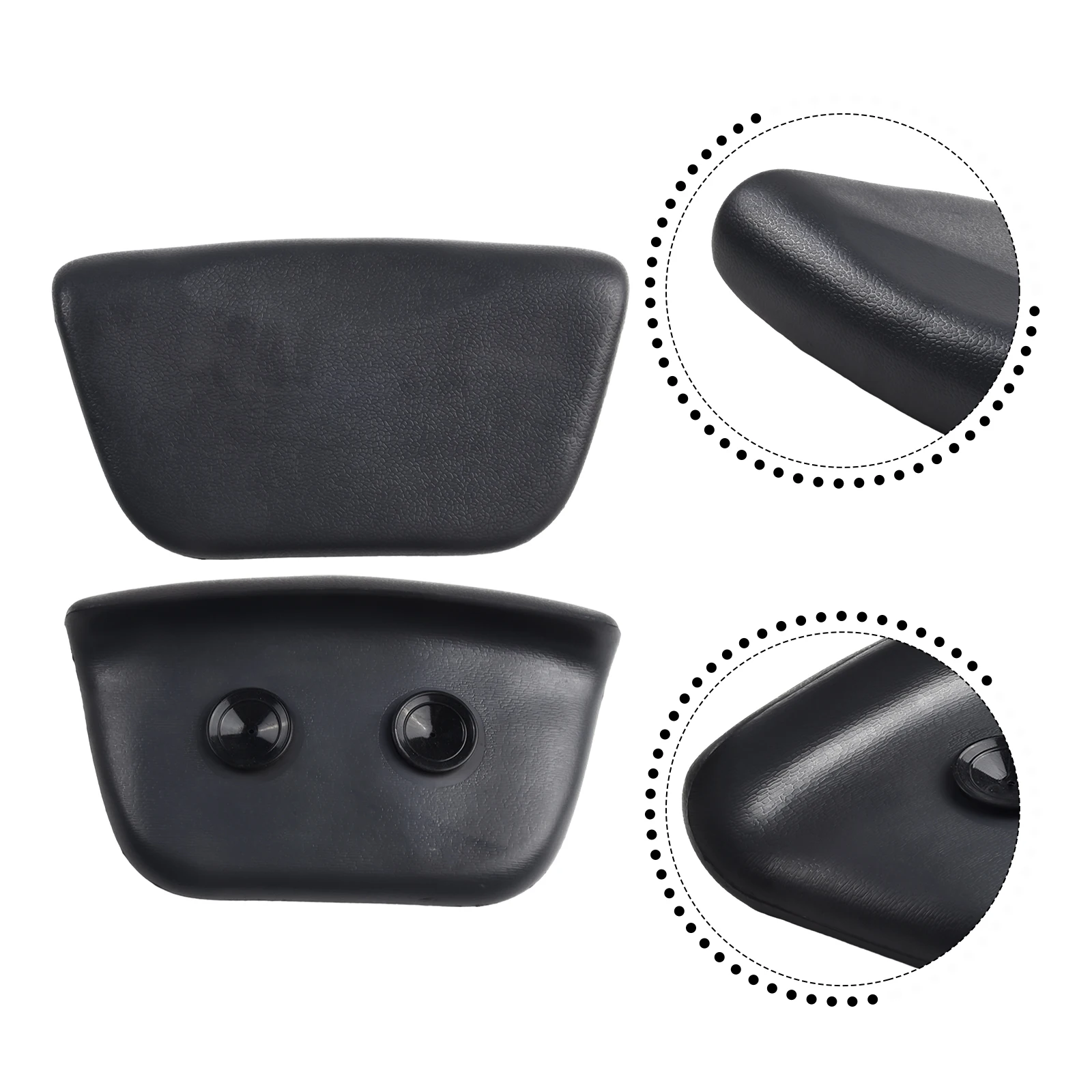 Spa Bath Pillow PU Bathtub Headrest Waterproof Bath Cushion 265*150*60mm BLACK Bathtub Pillow For Neck Head Support Free Ship