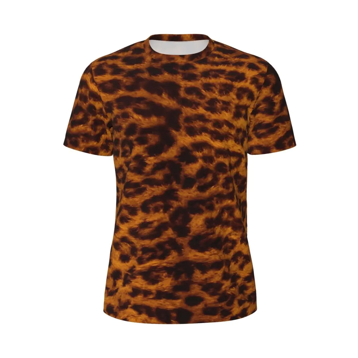 Beautiful Faux Leopard Skin Sportswear T-Shirt Summer Vintage T-Shirts Fashion Tshirt For Couple Custom Top Tees Big Size
