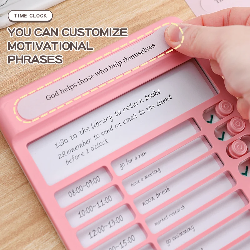1 Set of Acrylic Daily Plan and Time Management System - Personal Production Punch-In Device for Office, Student and Self-Discipline Plan 15 Blank