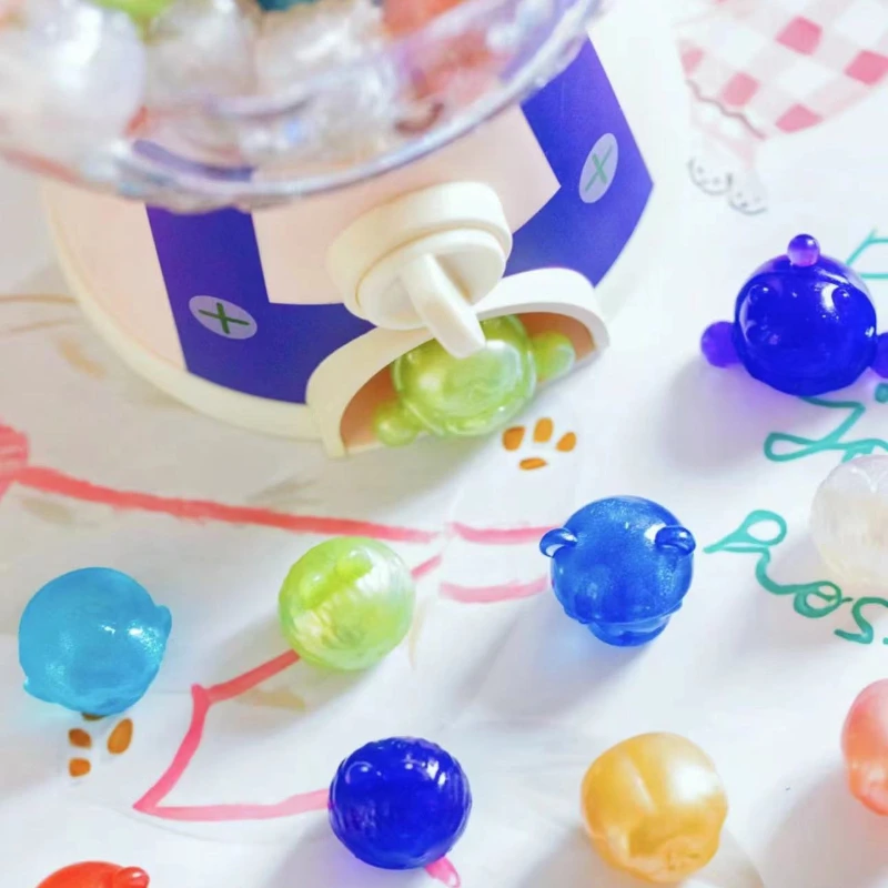 Pop Bean Labubu Gashapon Machine Mini Colorful Party Series Doll Surprise Blind Box Toys Cute Action Figure Kids Christmas Gift