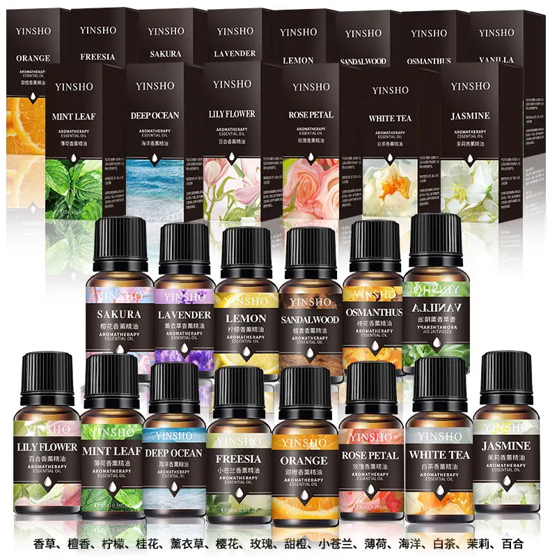 1PC 10ml Natural Plant Essential Oil For Aroma Diffuser Humidifier Lavender Jasmine Vanilla Rose Freesia Home Fragrance Oils