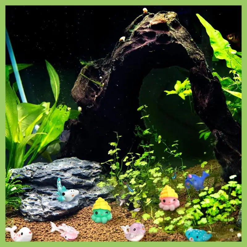 

Resin Ocean Animal Figurines Ornaments Miniature Ocean Animals Mini Resin Figures Aquarium Ornaments