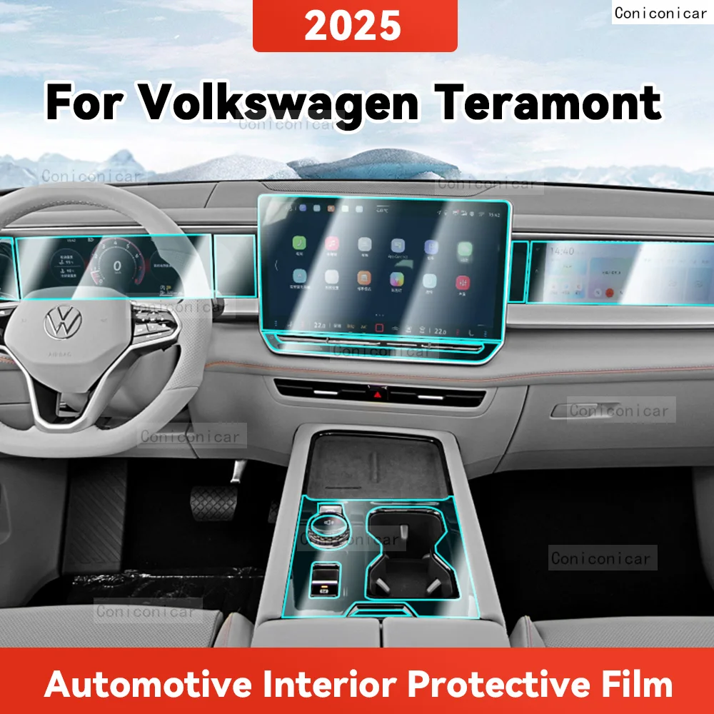 

TPU For Volkswagen Teramont 2025 Transparent Protective Film Car Interior Central Control Navigation Panel Auto Sticker