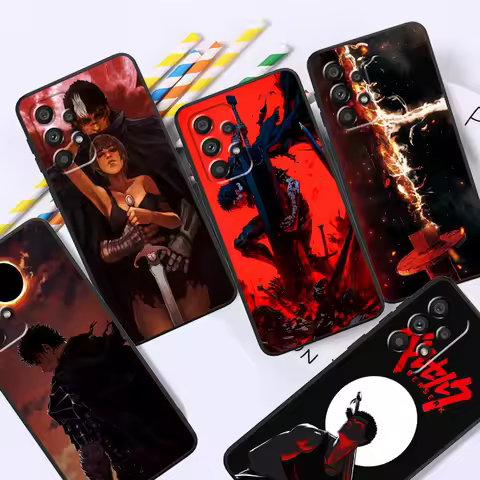 Berserk Movie Anime Cool Art For Samsung A53 A52 A33 A32 A51 A71 A21S A13 A73 A55 A22 A23 A35 A72 A54 A12 5G Black Back