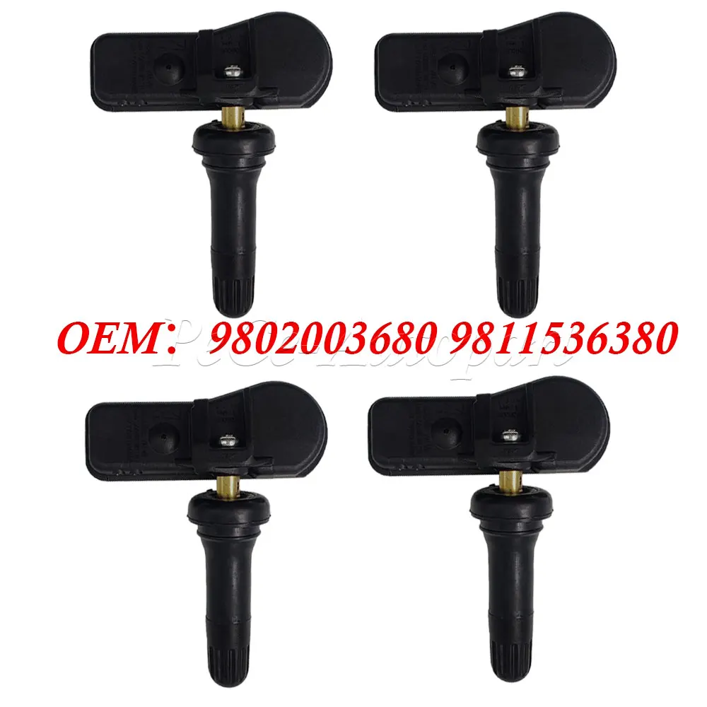 1/4 sztuk dla Citroen DS4 DS5 C4 C5 dla Peugeot 207 301 308 408 508 3008 9802003680 9811536380   Czujnik monitorowania ciśnienia w oponach TPMS