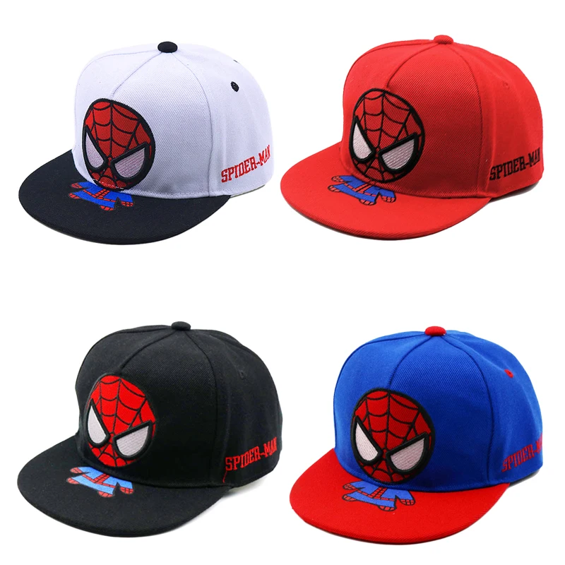 Disney Marvel Spiderman Anime Cartoon Kids Baseball Cap Hip Hop Cap Boy Girl Children Adjustable Outdoor Sports Sunshade Hat