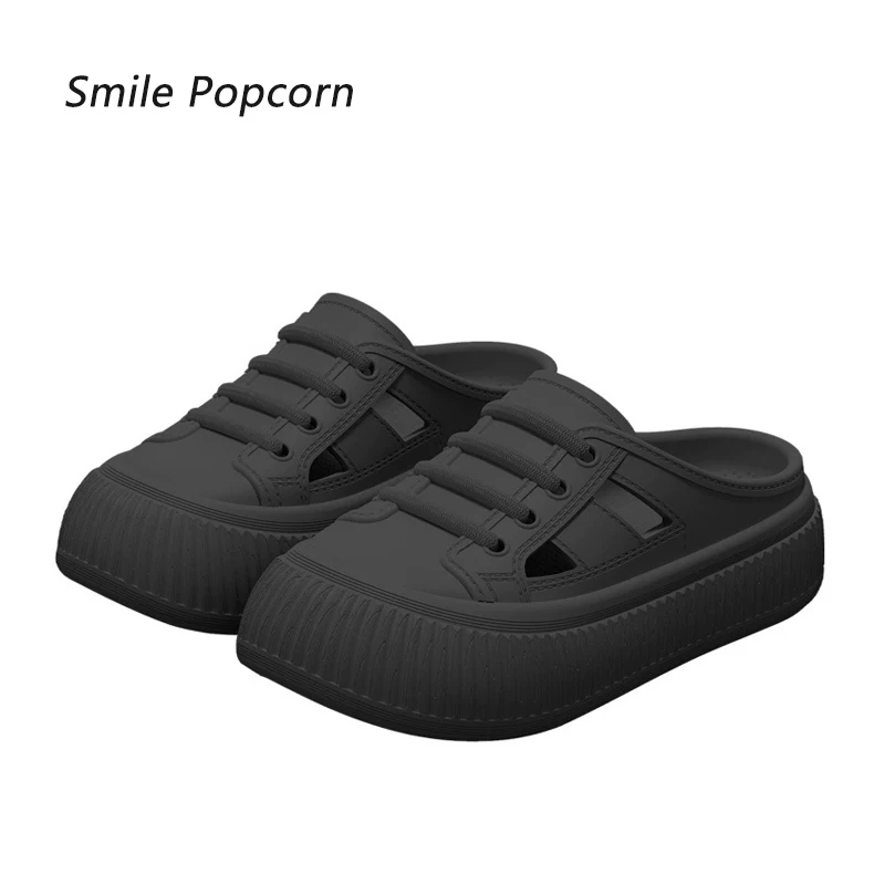Sandalias de Verano Smile Popcorn para Mujer, Sandalias de EVA con Suela Gruesa, Cómodas, Suaves, Transpirables y Antideslizantes