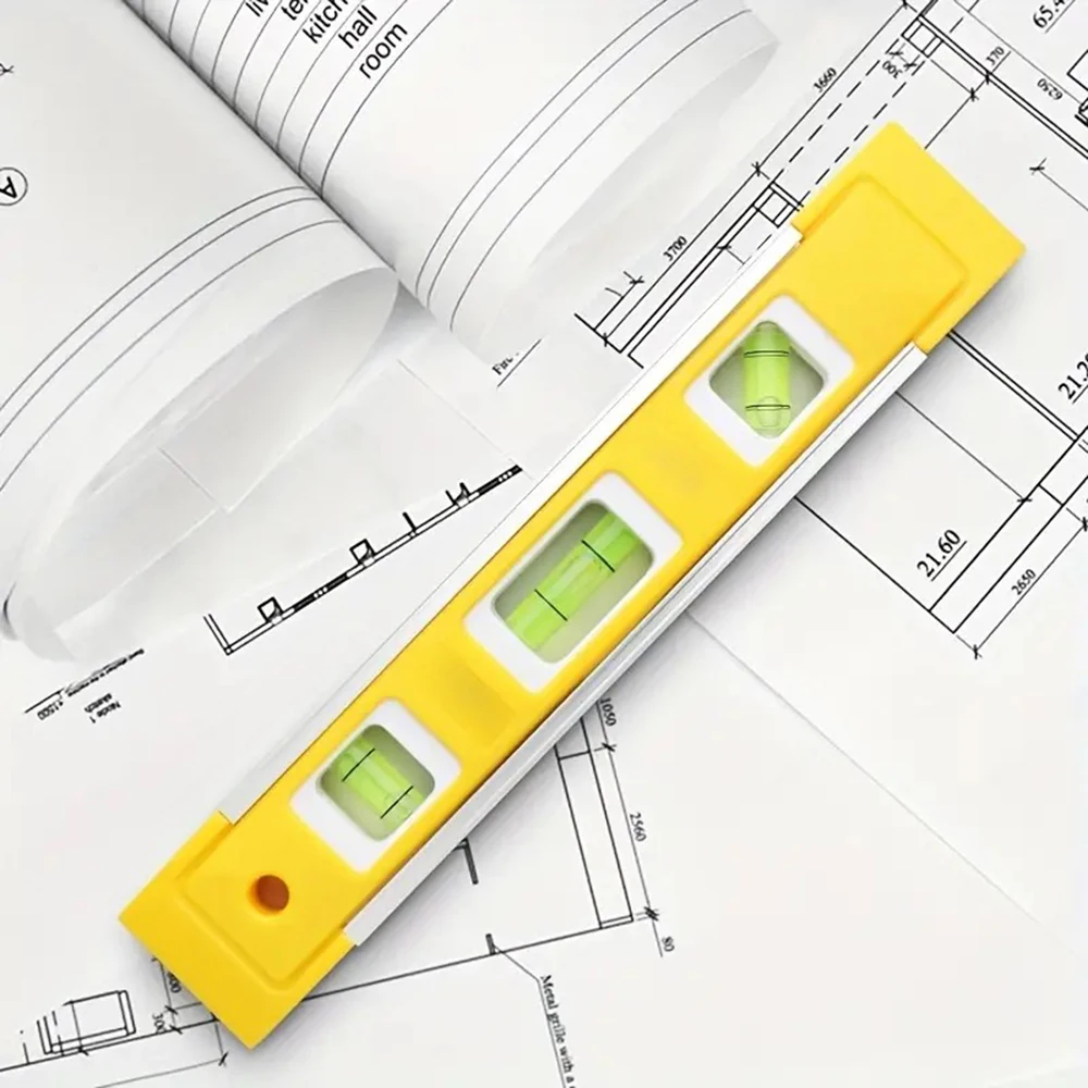 9 inch Magnetic Spirit Level 3 Bubble Mini Portable Spirit Level Tool Vertical Horizontal Balance Ruler Inclinometer Portable AB