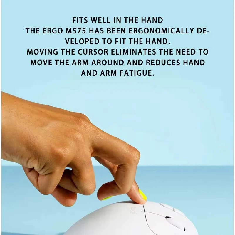 НОВАЯ беспроводная трекбольная мышь Logitech ERGO M575S с Bluetooth для офисных компьютеров, ПК с прецизионным рисунком CAD, Windows, Mac