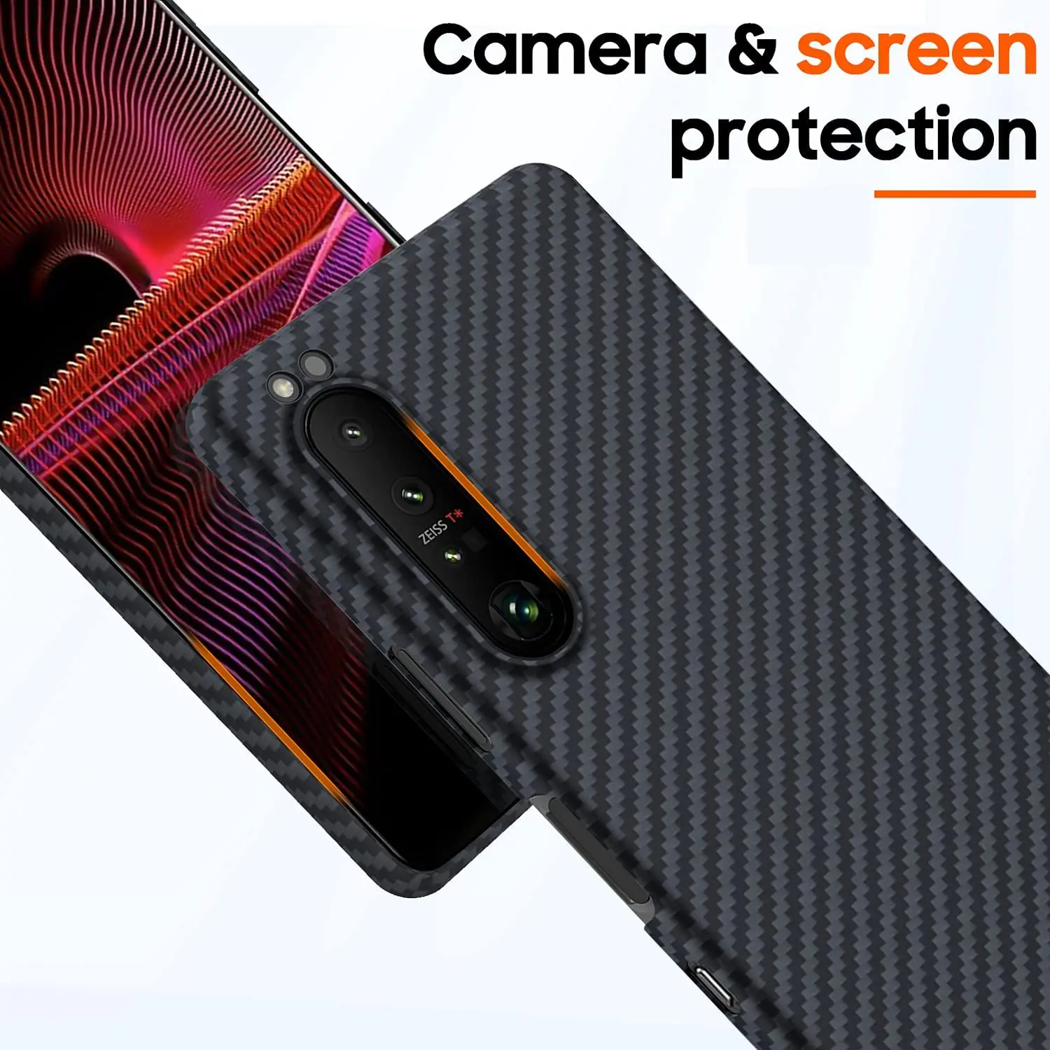 Aramid Fiber Case for Sony Xperia 10 IV Case for Sony Xperia 10 Iii 1 Iv 5 Ii Real Carbon Fiber 3D Ultra Thin & Light Cover Case