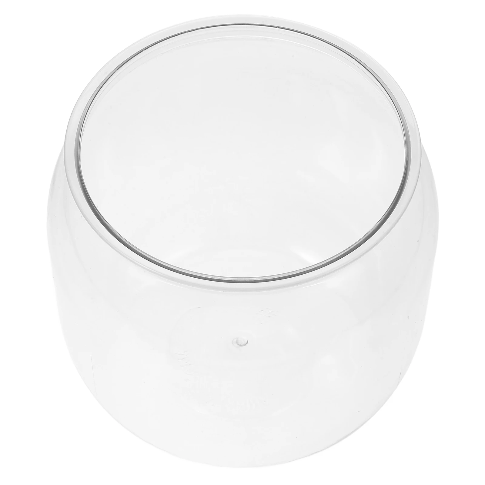 

Transparent Shatterproof Fish Tank Bowls Plastic Goldfish Betta Round Aquarium Desktop Small Clear Container Centerpieces