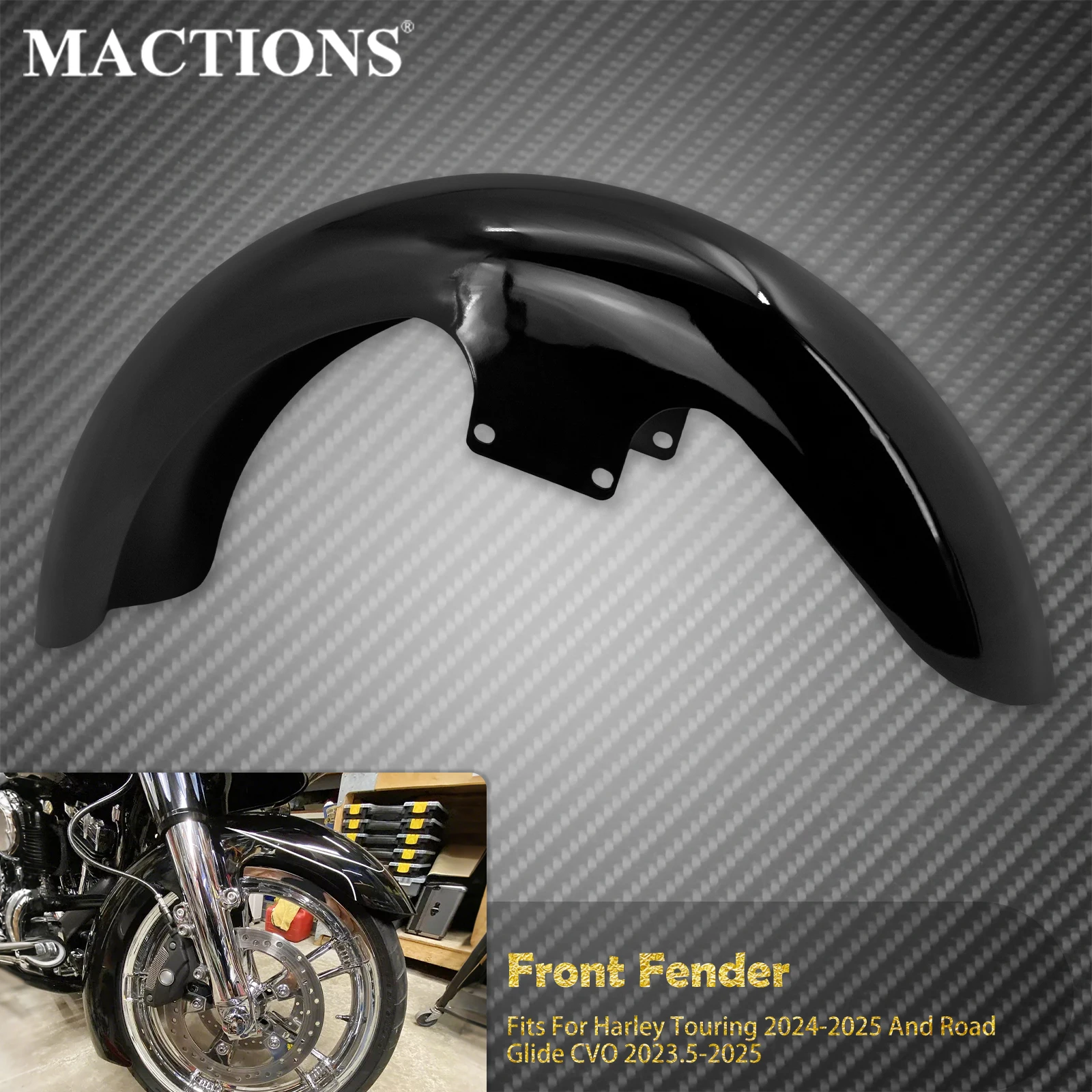 

Motorcycle Front Fender Iron Wheels Wrap Mudguards Cover For Harley Touring Street Glide FLHR 2024-25 Road Glide CVO 2023.5-2025