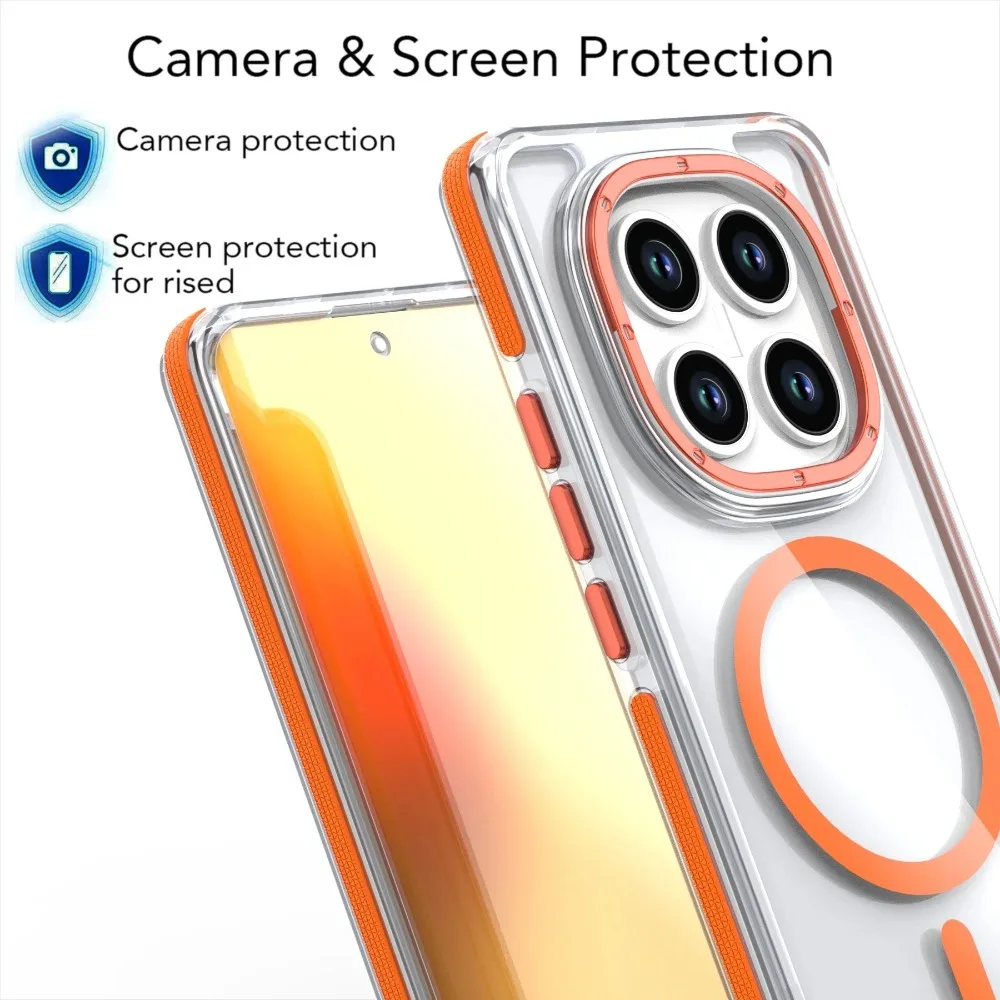 حافظة هاتف مغناطيسية أصلية ممتازة مقاومة للصدمات لهاتف Xiaomi Redmi Note 15 14 Pro Plus 15 Pro 5G 4G لغطاء Magsafe Funda