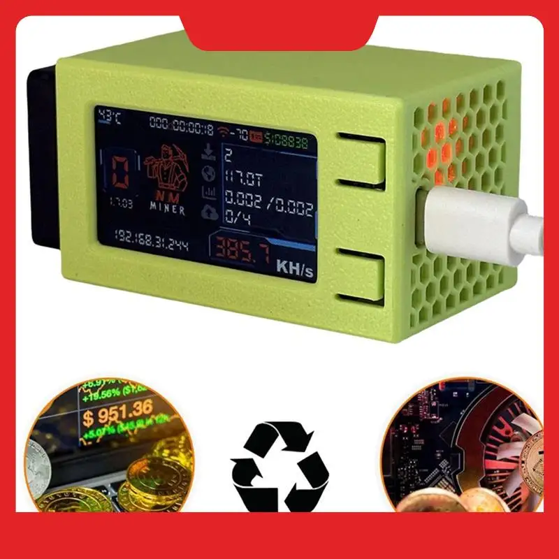 

BTC Solo Lottery Miner Nmminer Nerdminer V2 Pro Max 390KH/S Bitcoin Crypto Miner With Cool Fan Included Nerd