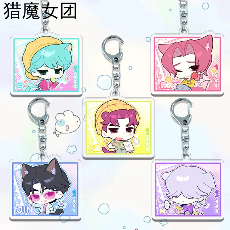 

Акриловый брелок «сделай сам» для охотников на демонов, популярный аниме Kpop Huntr-X Saja, рюкзак для мальчиков, автомобильный кулон, изысканный подарок для фанатов