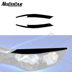 For Subaru Impreza WRX 10th 08-11 Piano Black Front Headlight Eyebrow Eyelid Eyelash Car Exterior Accessories Decorative Sticke