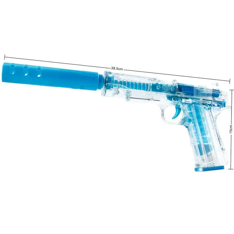 Pistola de juguete de bala suave para niños, pistola de carga Manual luminosa para lanzar Concha, Arma de juguete para interiores/exteriores, juguete de regalo para niños