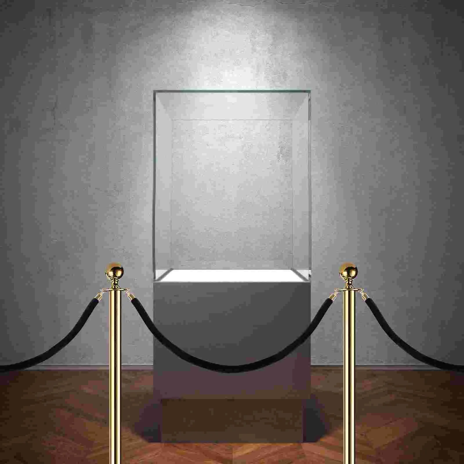 Concierge Rope Line Barrier with Hook Queue Stainless Steel Velvet Stanchions Crowd Control Dividers